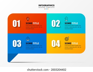 Infographic design template. Creative concept with 4 steps. Can be used for workflow layout, diagram, banner, webdesign. Vector illustration