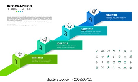 Infographic design template. Creative concept with 4 steps. Can be used for workflow layout, diagram, banner, webdesign. Vector illustration