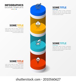 Infographic design template. Creative concept with 4 steps. Can be used for workflow layout, diagram, banner, webdesign. Vector illustration