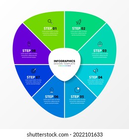Infographic design template. Creative concept with 8 steps. Can be used for workflow layout, diagram, banner, webdesign. Vector illustration