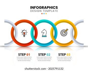 Infographic design template. Creative concept with 3 steps. Can be used for workflow layout, diagram, banner, webdesign. Vector illustration