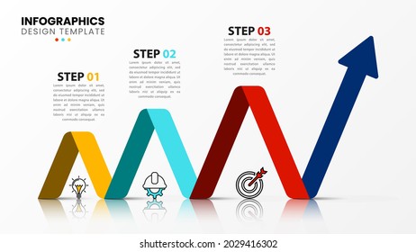 Infographic design template. Creative concept with 3 steps. Can be used for workflow layout, diagram, banner, webdesign. Vector illustration