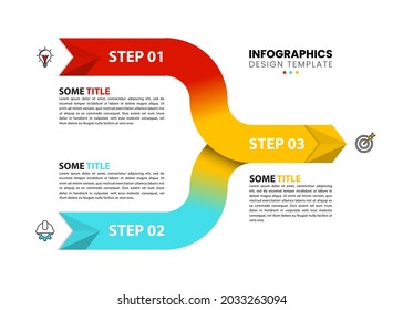 Infographic design template. Creative concept with 3 steps. Can be used for workflow layout, diagram, banner, webdesign. Vector illustration