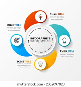 Infographic design template. Creative concept with 4 steps. Can be used for workflow layout, diagram, banner, webdesign. Vector illustration