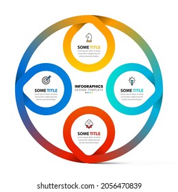 Infographic design template. Creative concept with 4 steps. Can be used for workflow layout, diagram, banner, webdesign. Vector illustration