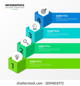 Infographic design template. Creative concept with 4 steps. Can be used for workflow layout, diagram, banner, webdesign. Vector illustration