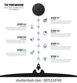 Infographic design template. Creative concept with 7 steps. Can be used for workflow layout, diagram, banner, webdesign. Vector illustration