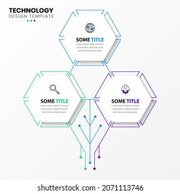 Plantilla de diseño infográfico. Concepto creativo con 3 pasos. Se puede utilizar para diseño de flujo de trabajo, diagrama, banner, diseño web. Ilustración del vector