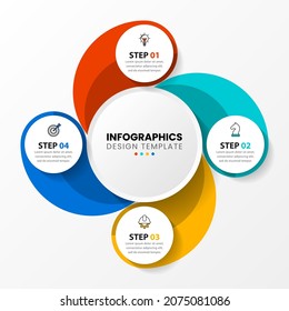 Infographic design template. Creative concept with 4 steps. Can be used for workflow layout, diagram, banner, webdesign. Vector illustration