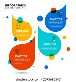 Plantilla de diseño infográfico. Concepto creativo con 4 pasos. Se puede utilizar para diseño de flujo de trabajo, diagrama, banner, diseño web. Ilustración vectorial.