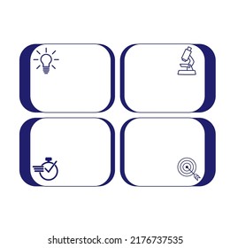 Infografische Design-Vorlage. Kreatives Konzept mit 4 Schritten. Kann für Workflow-Layout, Diagramm, Banner, Webdesign verwendet werden. Vektorgrafik	

