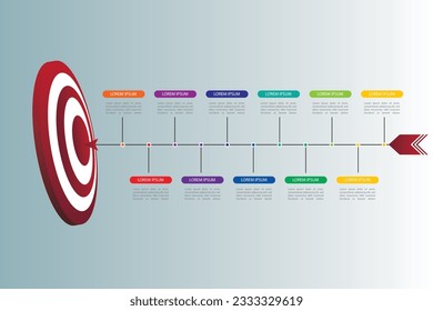 Infographic design template. Creative concept with 11 steps. Can be used for workflow layout, diagram, banner, webdesign. Vector illustration