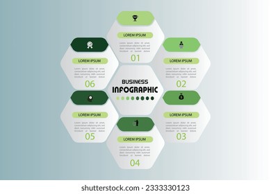 Infografische Design-Vorlage. Kreatives Konzept mit 3=6 Schritten. Kann für Workflow-Layout, Diagramm, Banner, Webdesign verwendet werden. Vektorgrafik