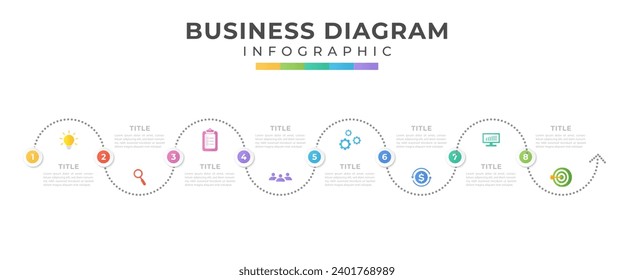 Infographic design template. Creative concept with 8 steps.