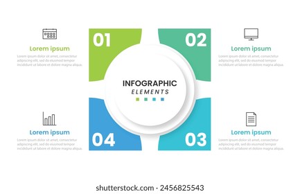 Infographic design template. Creative concept with 4 steps