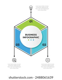 Infographic design template. Creative concept with 3 steps. Can be used for workflow layout, diagram, banner, webdesign. Vector illustration