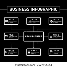 Plantilla de diseño infográfico. Concepto creativo