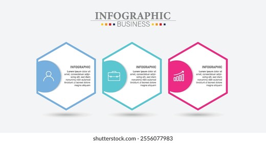 Infographic design template. Creative concept with 3 steps
