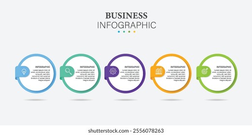 Infographic design template. Creative concept with 5 steps