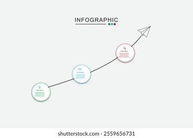 Infographic design template. Creative concept with 3 steps. Can be used for workflow layout, diagram, banner, Vector illustration