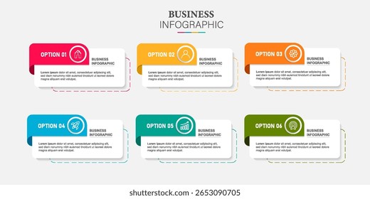 Infographic design template. Creative concept with 6 steps
