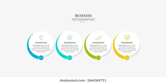 Plantilla de diseño infográfico. Concepto creativo con 4 pasos