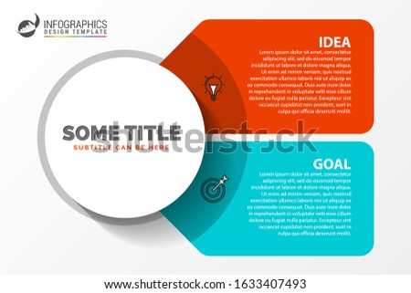 Infographic design template. Creative concept with 2 steps. Can be used for workflow layout, diagram, banner, webdesign. Vector illustration