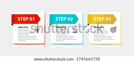 Infographic design template. Creative concept with 3 steps. Can be used for workflow layout, diagram, banner, webdesign. Vector illustration