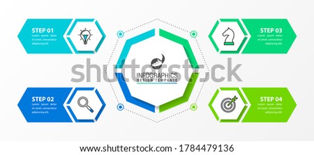 Infographic design template. Creative concept with 4 steps. Can be used for workflow layout, diagram, banner, webdesign. Vector illustration