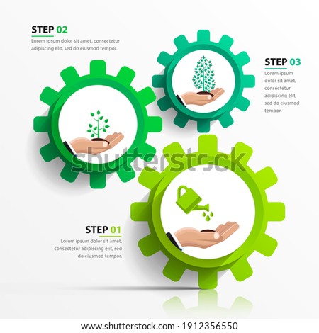 Infographic design template. Creative concept with 3 steps. Can be used for workflow layout, diagram, banner, webdesign. Vector illustration