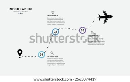 Infographic design template. Creative concept with 3 steps.