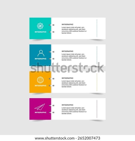 Infographic design template. Creative concept with 4 steps