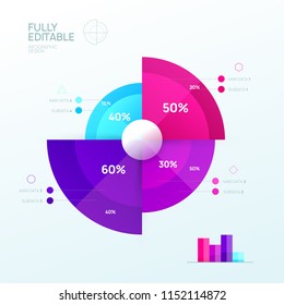 Infographic design template. Diagram for data presentation. Vector illustration.