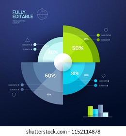 Infographic design template. Diagram for data presentation. Vector illustration.