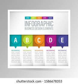 Infographic design template for diagrams and charts.