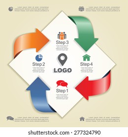 Infographic design template with elements and icons. Vector 
