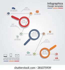 Infographic design template with elements and icons. Vector illustration