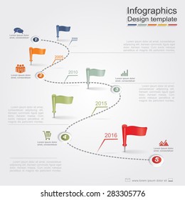 Infographic design template with elements and icons. Vector illustration