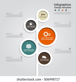 Infographic design template with elements and icons. Vector illustration