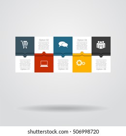 Infographic design template with elements and icons. Vector illustration