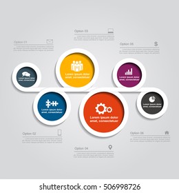 Infographic design template with elements and icons. Vector illustration