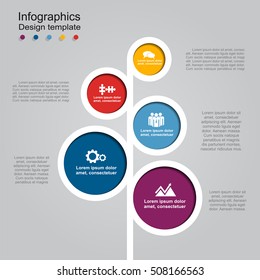 Infographic design template with elements and icons. Vector illustration