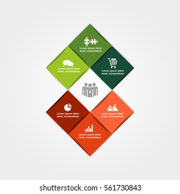 Infographic design template with elements and icons. Vector illustration.