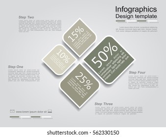 Infographic design template with elements and icons. Vector illustration.