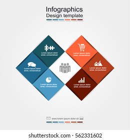 Infographic design template with elements and icons. Vector illustration.