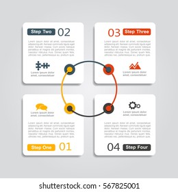 Infographic design template with elements and icons. Vector illustration.