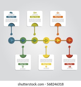 Infographic design template with elements and icons. Vector illustration.