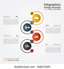 Infographic design template with elements and icons. Vector illustration.