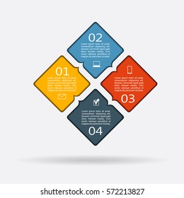 Infographic design template with elements and icons. Vector illustration.