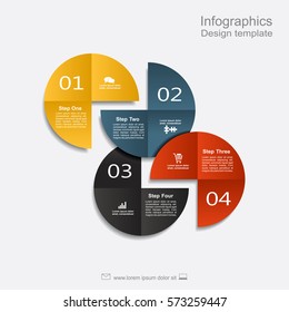 Infographic design template with elements and icons. Vector illustration.